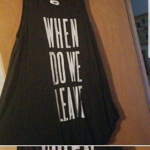 "When do we leave" tank